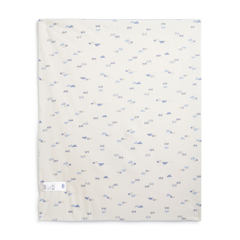 Boys White Knitted Pram Blanket image number 1